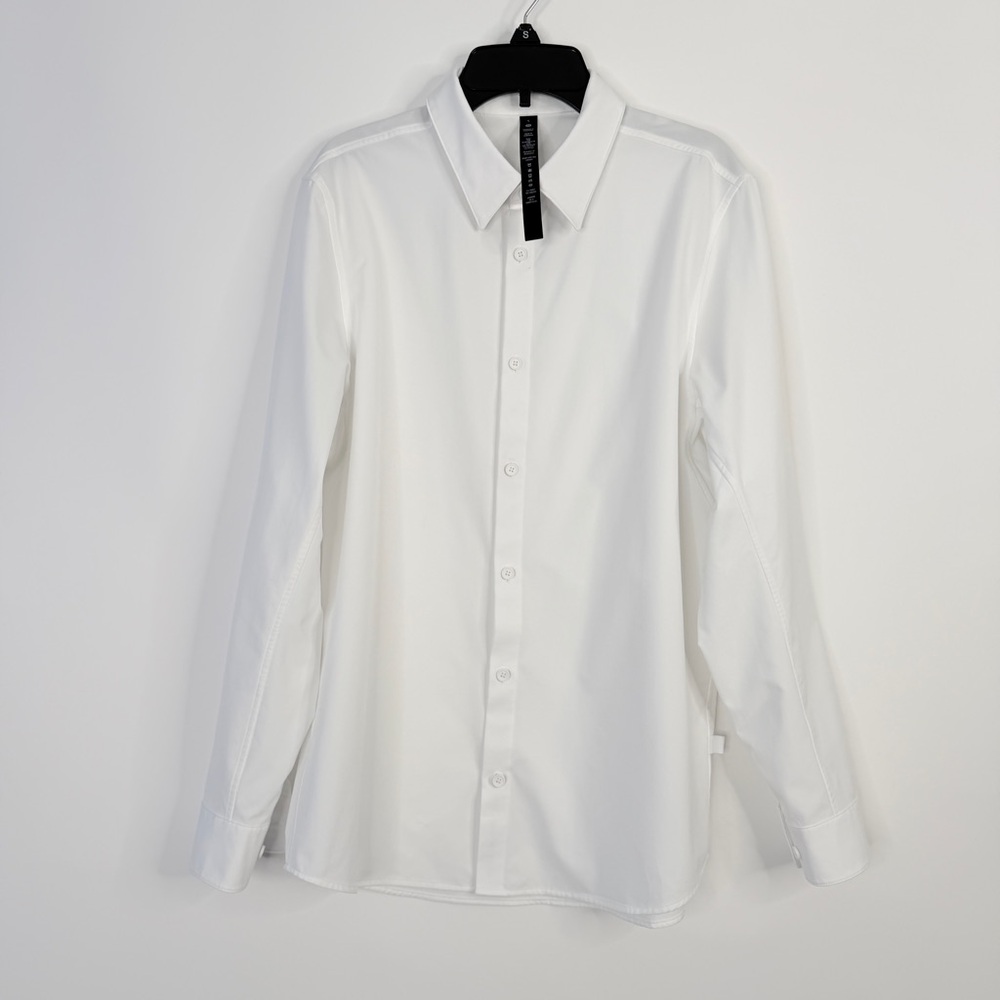 Lululemon Athletica Men’s Venture Long Sleeve White Dress Shirt size S #0046